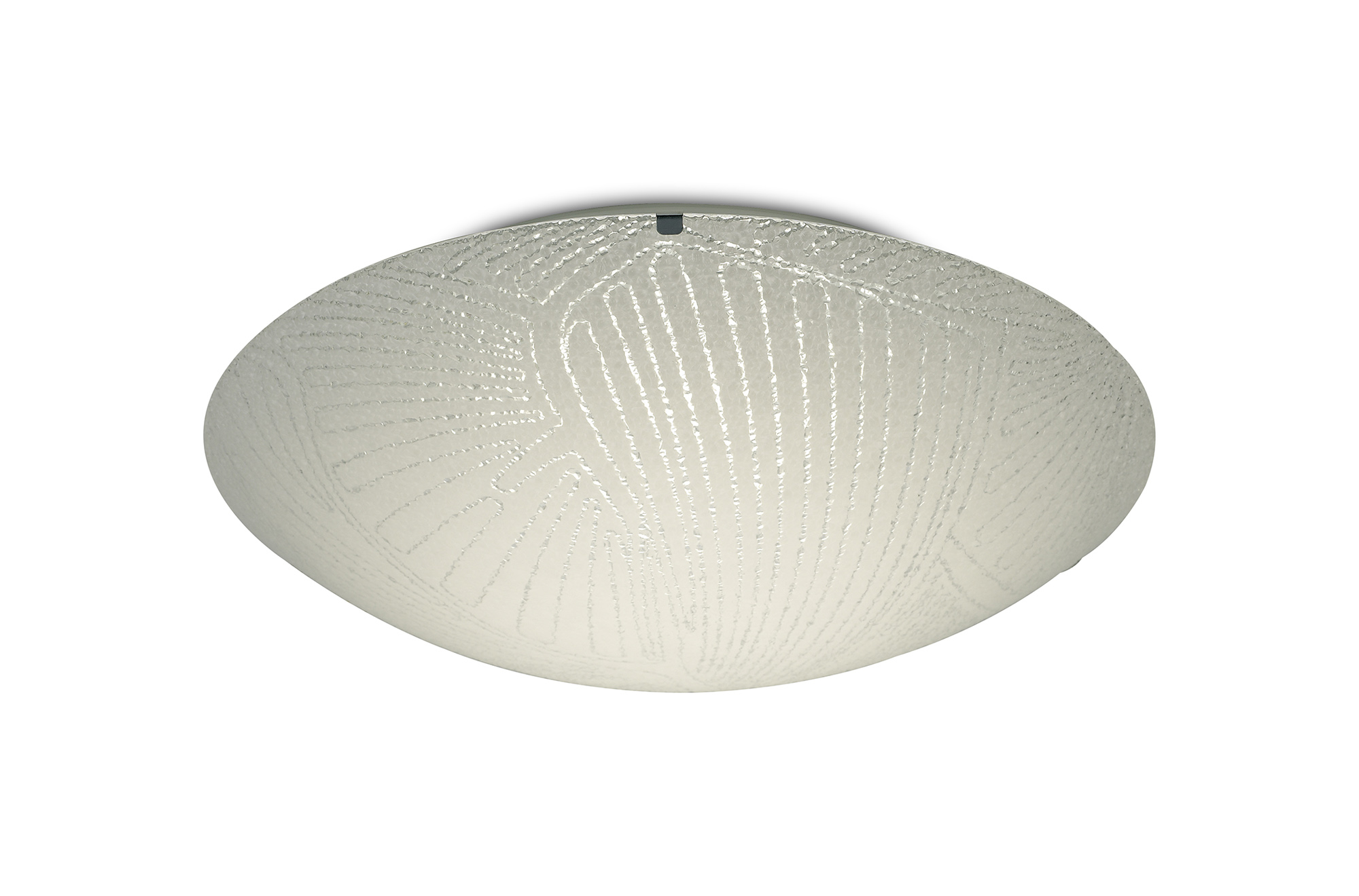 D0410  Tassa Glass 18W LED Flush Ceiling Light Polished Chrome